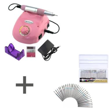 Imagem de Kit Motor Nail Master + Kit 30 Brocas Diamantadas Unhas