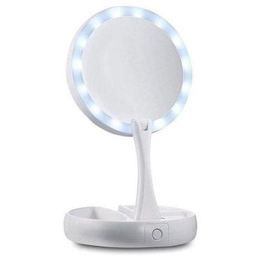 Imagem de Espelho Luz Led Dobrável Maquiagem