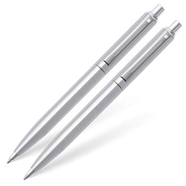 Imagem de Sheaffer Caneta esferográfica cromada escovada Sentinel e lápis de 0,7 mm