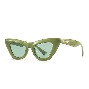Imagem de Óculos de sol olho de gato feminino moda vintage tons óculos de sol de luxo uv400 óculos de sol gafas de sol, verde, outros