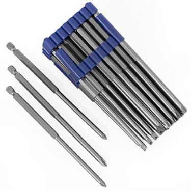 Imagem de XtremepowerUS Conjunto de brocas de segurança extralongo 32 peças Torx Star Tri Wing Pozi com suporte