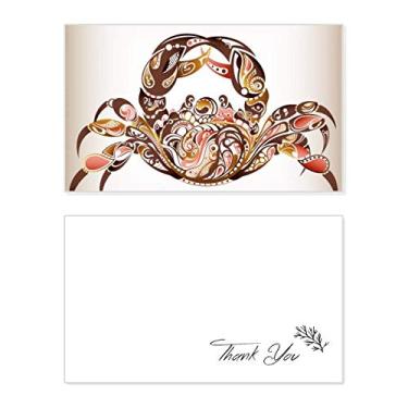 Imagem de Design padrão de caranguejo Marine Organismo Cartão de agradecimento aniversário aniversário saudações casamento agradecimento