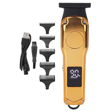 Imagem de Máquina De Cortar Cabelo Sluffs Para Homens Profissional, Aparador De Cabelo Elétrico 5 Pentes De Guia De Alta Velocidade E Baixo Ruído, Máquina De Cortar Cabelo Recarregável USB Com Display LED