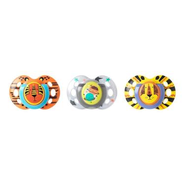 Imagem de Pacifiers Dia e Noite Tommee Tippee Glow-In-The-Dark, sem BPA, 18-36 Meses, 3 Contagem
