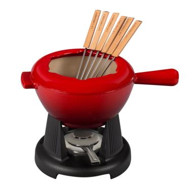 Imagem de Fondue em ferro vermelho para queijo e carne Le Creuset - 600200006