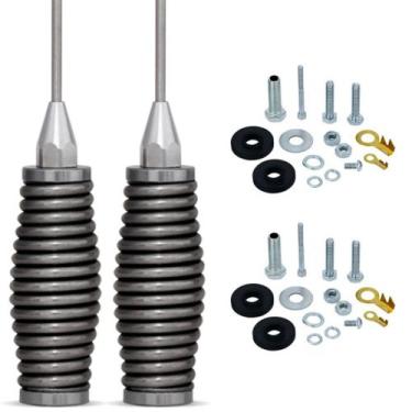 Imagem de Antena Móvel Rádio Amador Px Mola Inox Marinox 2,70 metros B-2003 + Ki