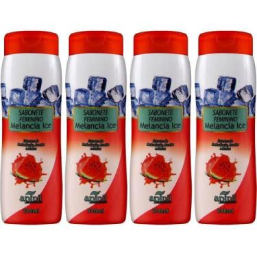 Imagem de Kit 4 Sabonete Líquido Feminino Melancia Ice Aroeira E Malva - Apinil