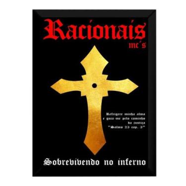 Imagem de Quadro Rap Racionais Mc's Sobrevivendo No Inferno Grande - Fanarte