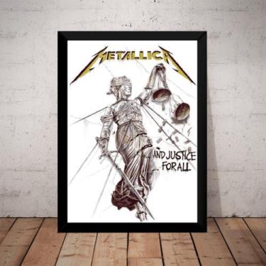 Imagem de Quadro Metallica And Justice For All Poster Moldura 44x32cm - Fanarte