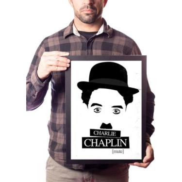 Imagem de Quadro Decorativo Charlie Chaplin Arte Simplista - Fanarte