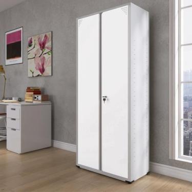 Imagem de Armário para Escritório 2 Portas com Chave Aço 4 Prateleiras - Pandin 