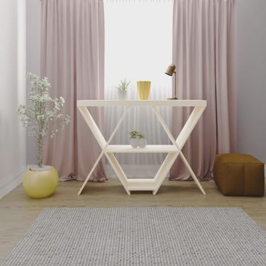 Imagem de Aparador Com 2 Prateleiras Artely Estrela Cor Off White