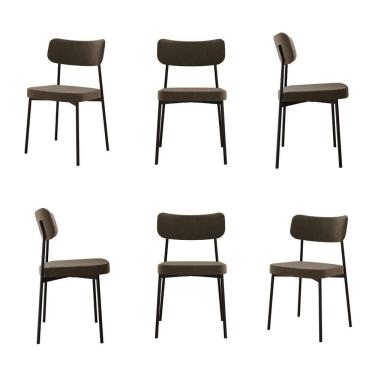 Imagem de Kit com 6 Cadeiras para Sala de Jantar Mona Yescasa Sand