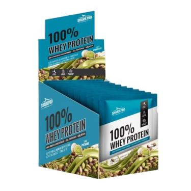 Imagem de 100% Whey Protein Caixa Com 10 Unidades de 40g Shark Pro Pistache