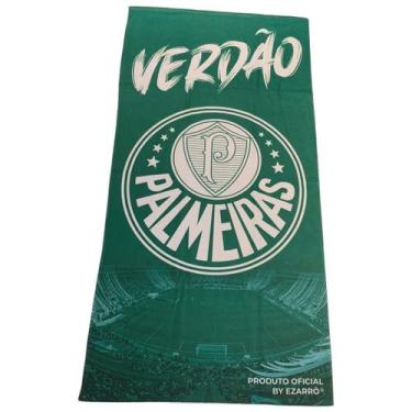 Imagem de Toalha de Banho Palmeiras Oficial Aveludada 0,70 x 1,40 - Ezarrô, Verd