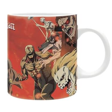 Imagem de ABYSTYLE Caneca de café cerâmica Attack on Titan Final Season Battle Scene 29 ml Drinkware Home & Kitchen Anime Merch