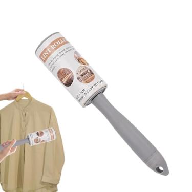 Imagem de Rolo de fiapos para roupas, limpador de fiapos pegajoso com compartimento de armazenamento | Acessórios de limpeza de tecido adesivo para sofá, carro, cama, tapete, bolsa de móveis