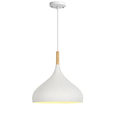Imagem de CHENKUI Luzes pendentes americanas de lustre de madeira de cor nórdica macaron Lighting candeeiro suspenso industrial simples Shade País personalidade criativa iluminação E27 base para quarto