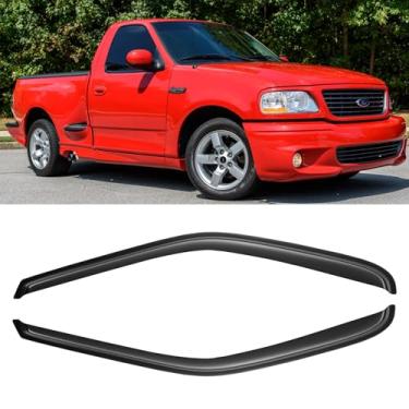 Imagem de Cxdar Protetores de chuva de janela para viseira de ventilação para Ford F150 1997-2003, escudo de defletores de vento de janela para 1997-1999 F250, 2004 F-150 Heritage