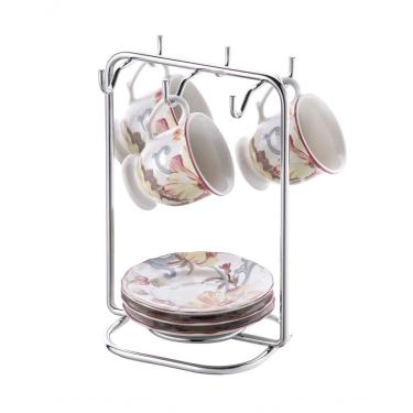 Imagem de Suporte Xícaras Pires De Café Cromado Future 1124