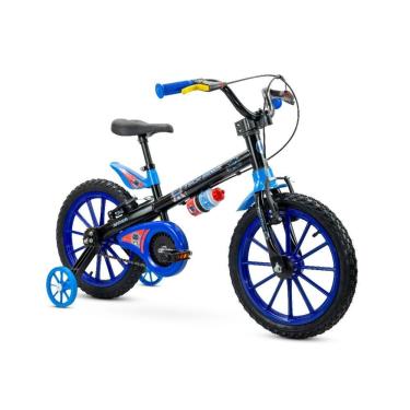 Imagem de Bicicleta Nathor Aro 16 Tech New Preto Com Azul