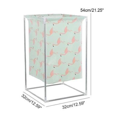 Imagem de Cesto De Roupa Suja Inox Desmontável E Portátil – Organizador Para Lavanderia, Quarto E...