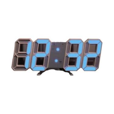 Imagem de Relógio Digital De Parede LED Moderno Com Alarme Para Quarto Decoração