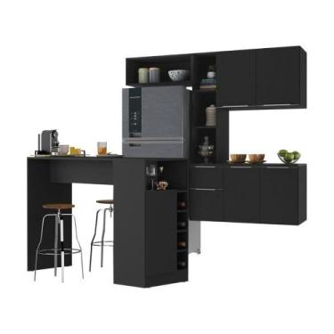 Imagem de Armário De Cozinha Suspensa Com Bancada Americana Sofia Multimóveis Mp