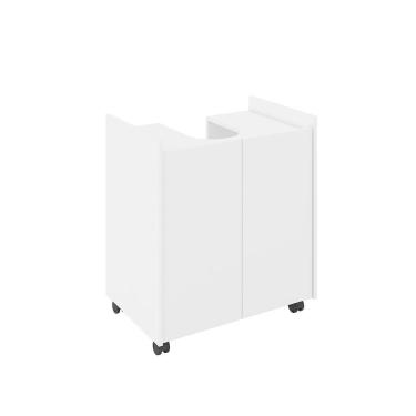 Imagem de Gabinete Para Pia De Banheiro Com Porta Eccos Branco Potenza