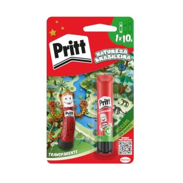 Imagem de Pritt Cola Bastão, Cola Escolar para Artesanato, Transparente, 1x10g