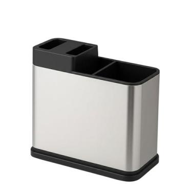 Imagem de Porta talheres inox com escorredor e suporte para facas - Carisma