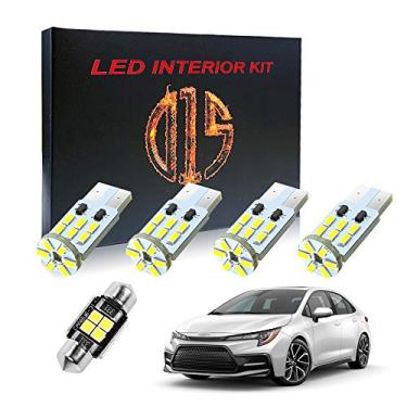 Imagem de D15 Lighting Kit de luz interior de LED para Toyota Corolla Sedan Hatchback 2000-2022 6000k Branco Map Dome Placa de licença Lâmpadas (8 peças)