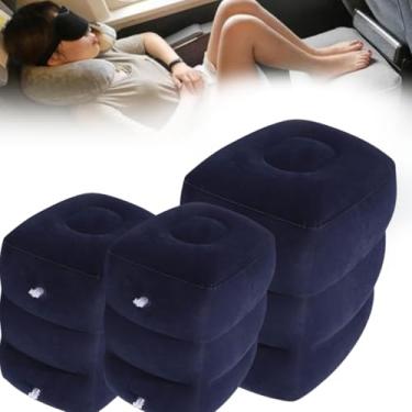 Imagem de KIT 3 Travesseiros Inflável Para Descanso De Pé Cama De Avião Infantil Para Crianças Descanso Com Altura Ajustável Viagem Escritório Almofada Almofadas Suporte Apoio De Pés Travesseiros 3 Niveis