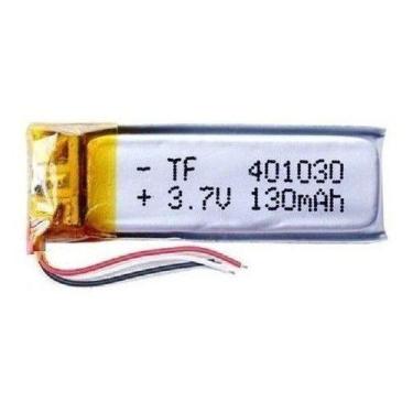 Imagem de Bateria  3,7v 130mah 4mm X 10mm X 30mm    Com 3 Fios - bgb