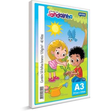 Imagem de Papel Sulfite A3 Jandainha 120G Branco Pacote com 50 Folhas - Jandaia