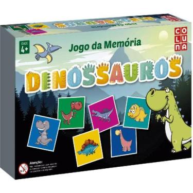 Imagem de Jogo da Memória Dinossauro em Madeira MDF - 54 Peças - Coluna