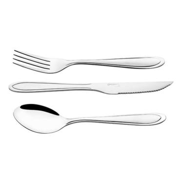 Imagem de Jogo Garfo Faca Colher Inox 60 Peças Bar/Restaurante Buffet