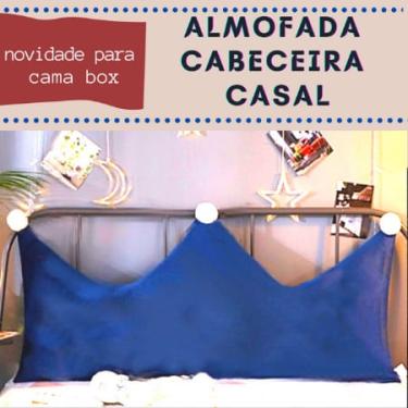 Imagem de Almofada para Cama Sofá Grande Cheia Encosto de leitura Repouso Cabeceira Cama Box Casal