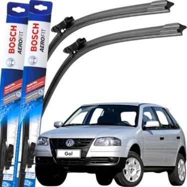 Imagem de Par Palheta Limpador Parabrisa Dianteiro Silicone Bosch Paleta Gol G3 1999 á→2006