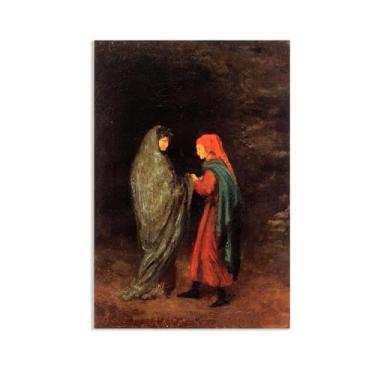 Imagem de SDYJ6GSW Edgar Degas Impressões Dante e Virgílio na Entrada do Inferno Giclee Impressão em tela Impressionismo Arte de Parede Bailarina Poster Vintage Edgar Degas Decoração de Parede 45x30cm