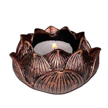 Imagem de Queimador de Incenso Vareta e Castiçal Porta Vela Rechaud em Resina Decoração