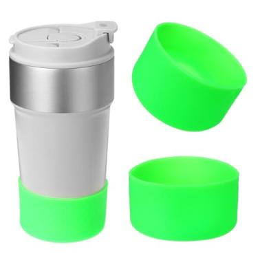 Imagem de PATIKIL Bota de silicone para garrafa de água, 2 peças, mangas protetoras de garrafa de água de 10 cm, 947 a 1,134 g, capa inferior antiderrapante, acessório protetor para garrafas de água esportivas