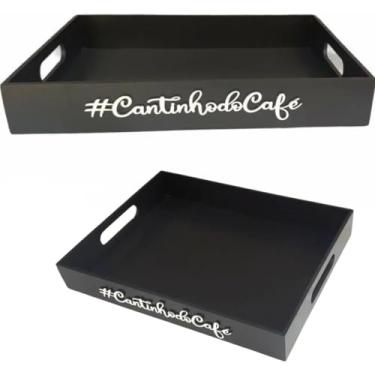 Imagem de Bandeja Para Decoração Cantinho Do Café Aparador Buffet Cafe da Manha Em MDF (Modelo 3)