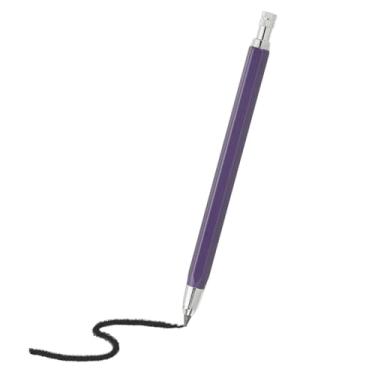 Imagem de PATIKIL 1 lapiseira de 4,0 mm, suporte mecânico para lápis de chumbo, grande suporte de metal automático com apontador para grafite, grafite, lápis, desenho, arte, esboço, madeira, roxo