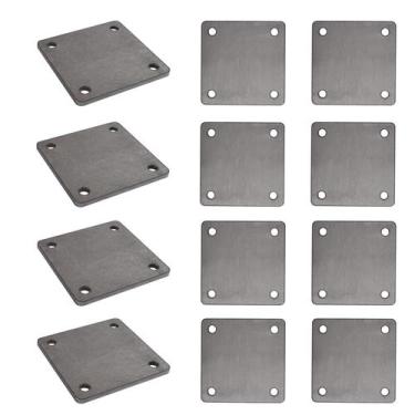 Imagem de Placas de aço CDFYJHFDQ 4x4 polegadas com orifício de 12 unidades