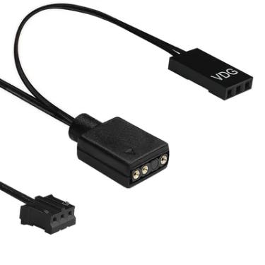 Imagem de Cabo Mb Sync Para Controladoras  6 Pinos, ARGB 5v  + Vdg, 3 Pinos, Aura Sync, 55cm