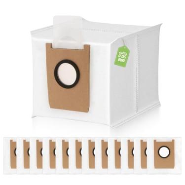 Imagem de 12 peças para substituição de sacos de pó Eufy E20 compatíveis com acessórios de sacos de aspirador de pó robô Eufy E20 (capacidade de 3L)