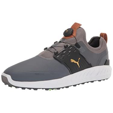 Imagem de Puma Tênis de golfe masculino Ignite Articulate Golf, Quiet Shade-Puma Team ouro-puma preto, 39