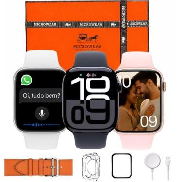 Imagem de Relógio Smartwatch W11 Mini Pro Série 11 Amoled Responde Whatsapp Gps 