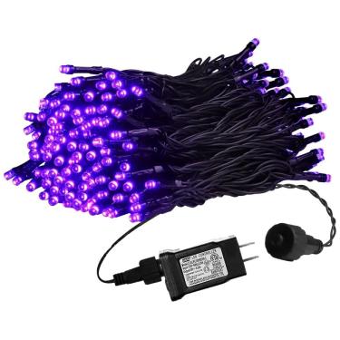 Imagem de Pisca Pisca 200 LED 20 Metros a Prova dÁgua com 8 Modos para Decoração de Halloween e Natal, Roxo